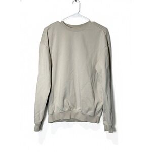 H&M Relaxed Fit Crewneck Sweatshirt Beige XS Long Sleeve Pullover Top